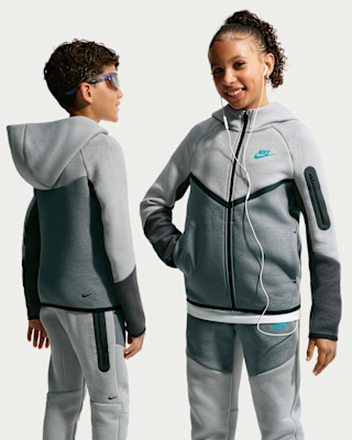Nike Sportswear Tech Fleece Big Kids' Full-Zip Hoodie. Nike.com